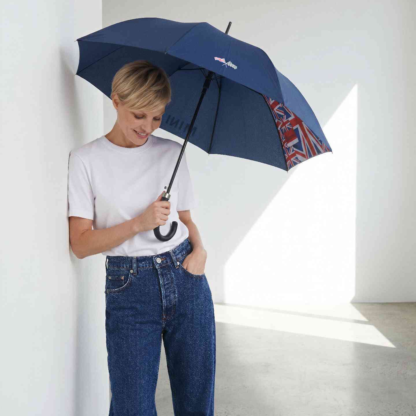 MINI Oxford Umbrella Walking Stick view 4