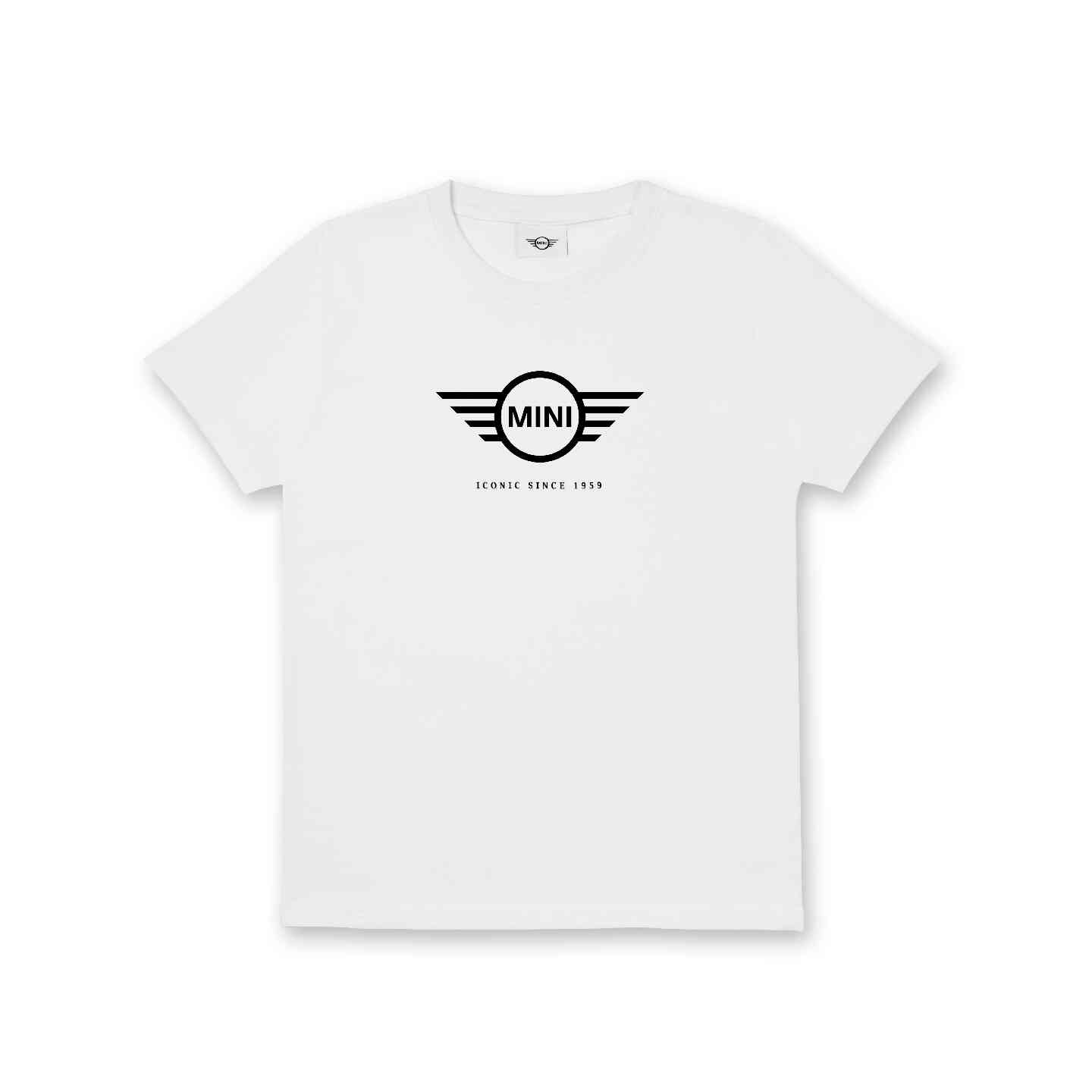 MINI Women's T-Shirt Embossed Wing Logo White Regular Fit