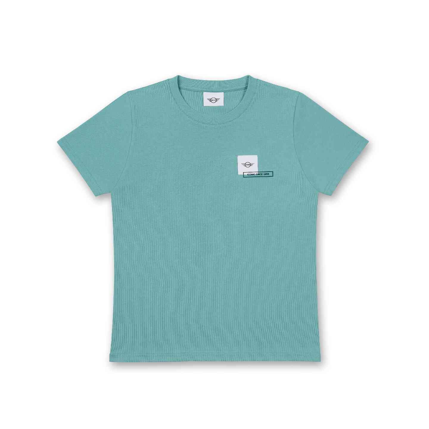 MINI Women's T-Shirt Wordmark Ocean Wave Green Regular Fit