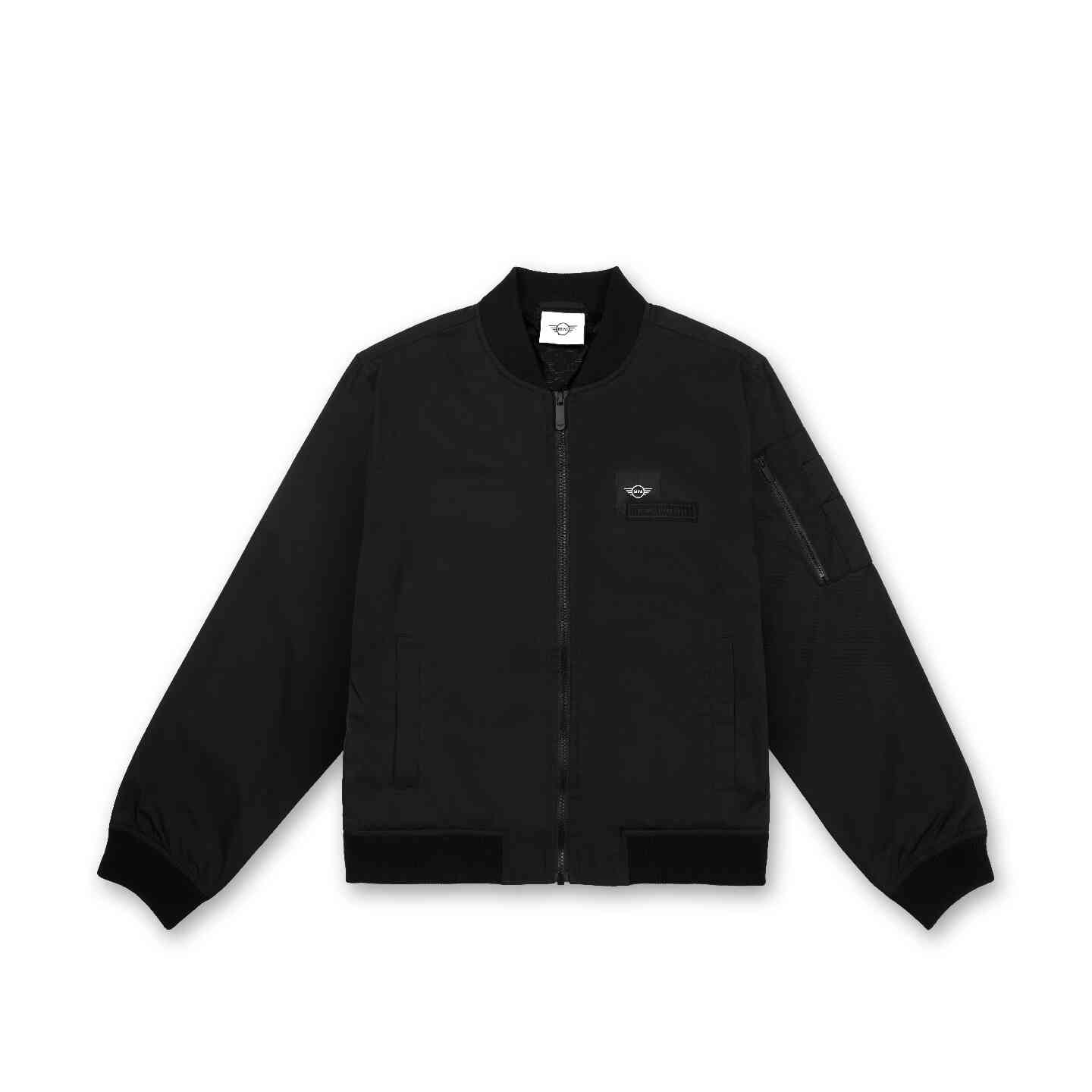 MINI Women's Badge Bomber Jacket Black Relaxed Fit