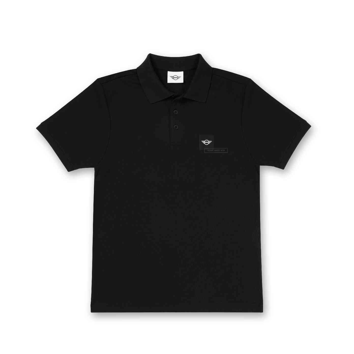MINI Men's Badge Polo Shirt Black Regular Fit