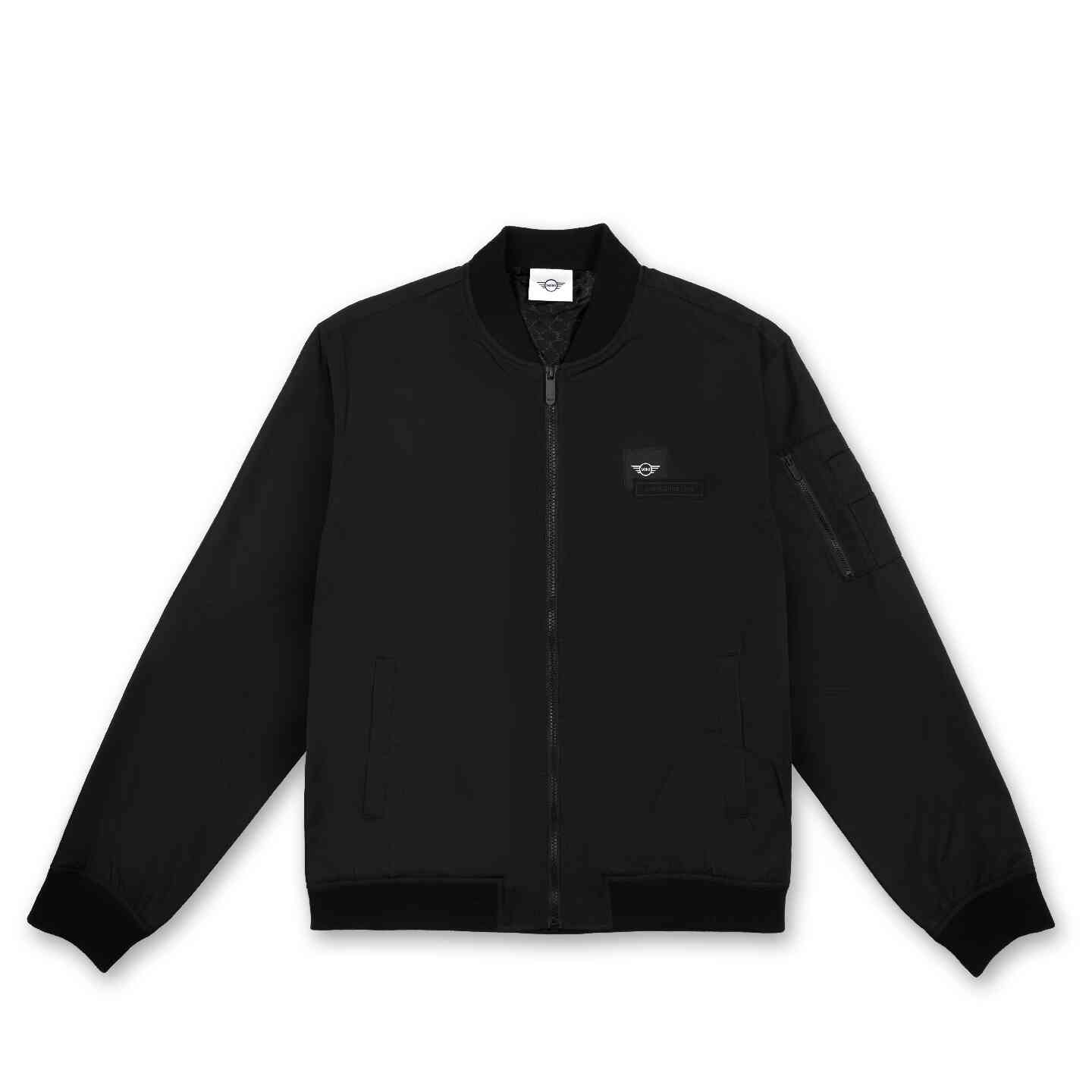 MINI Men's Badge Bomber Jacket Black Relaxed Fit