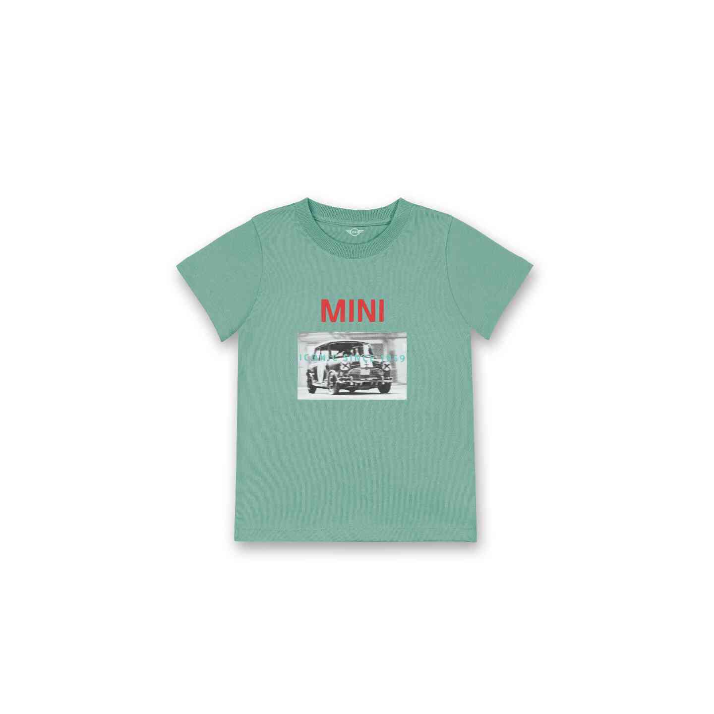MINI Kid's T-Shirt Car Graphic Ocean Wave Green