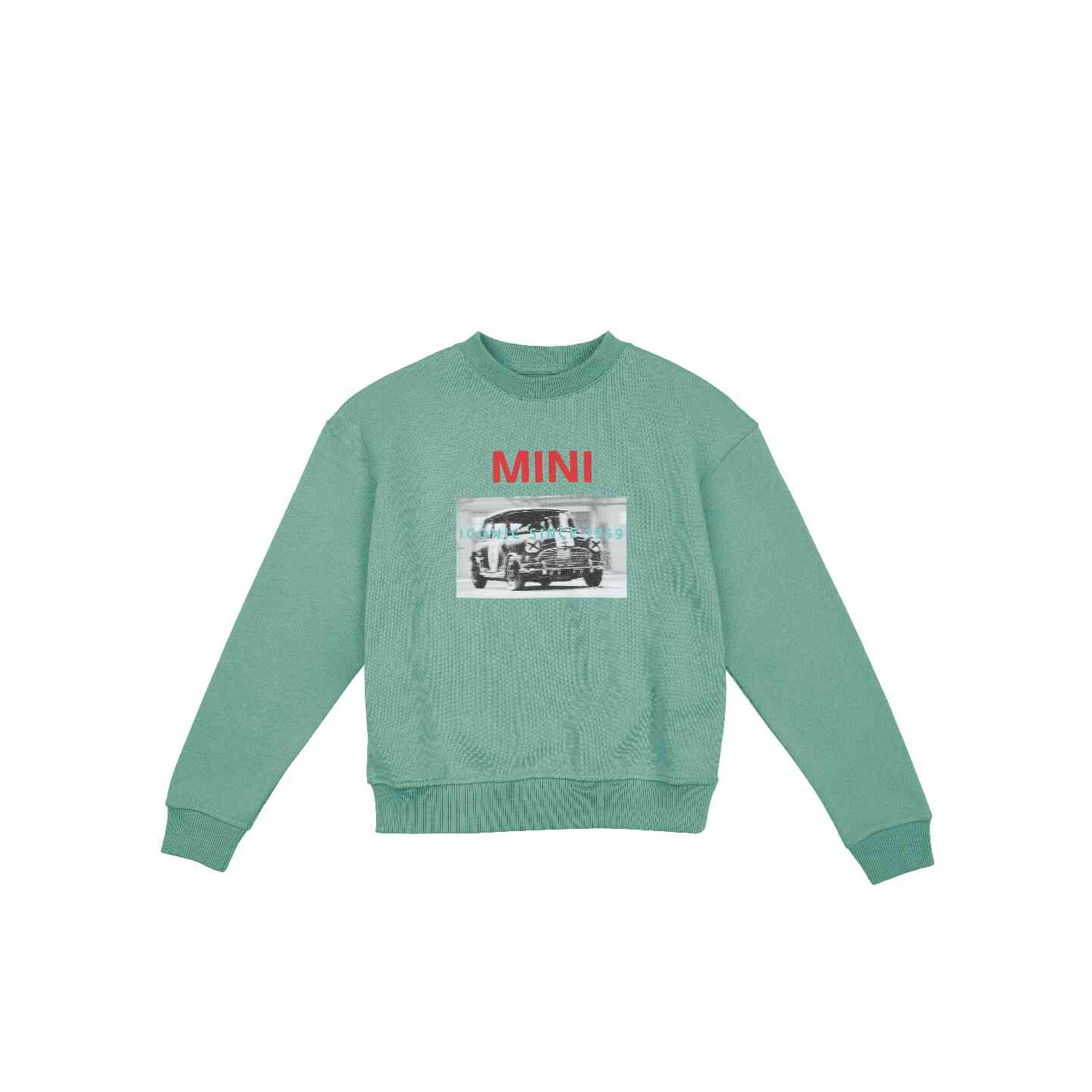 MINI Kid's Sweatshirt Car Graphic Ocean Wave Green