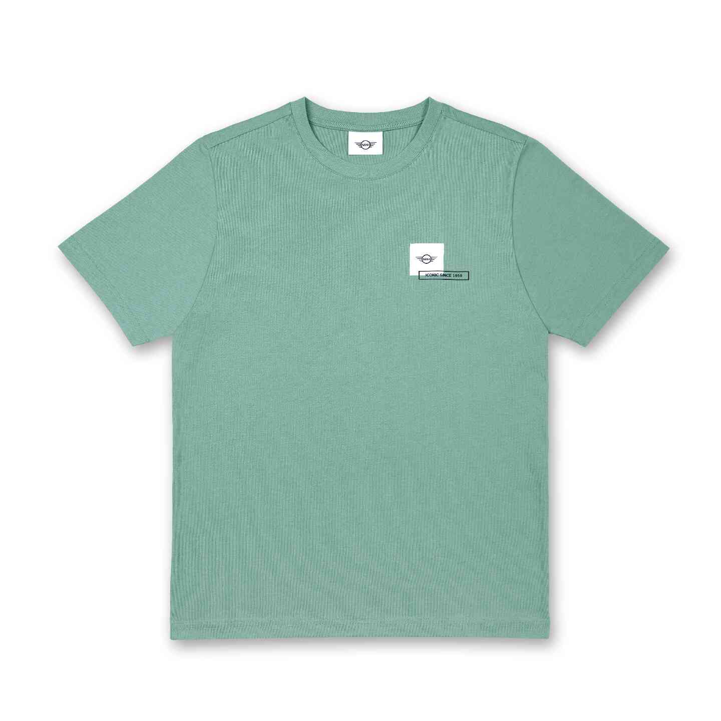 MINI Men's T-Shirt Wordmark Ocean Wave Green Regular Fit