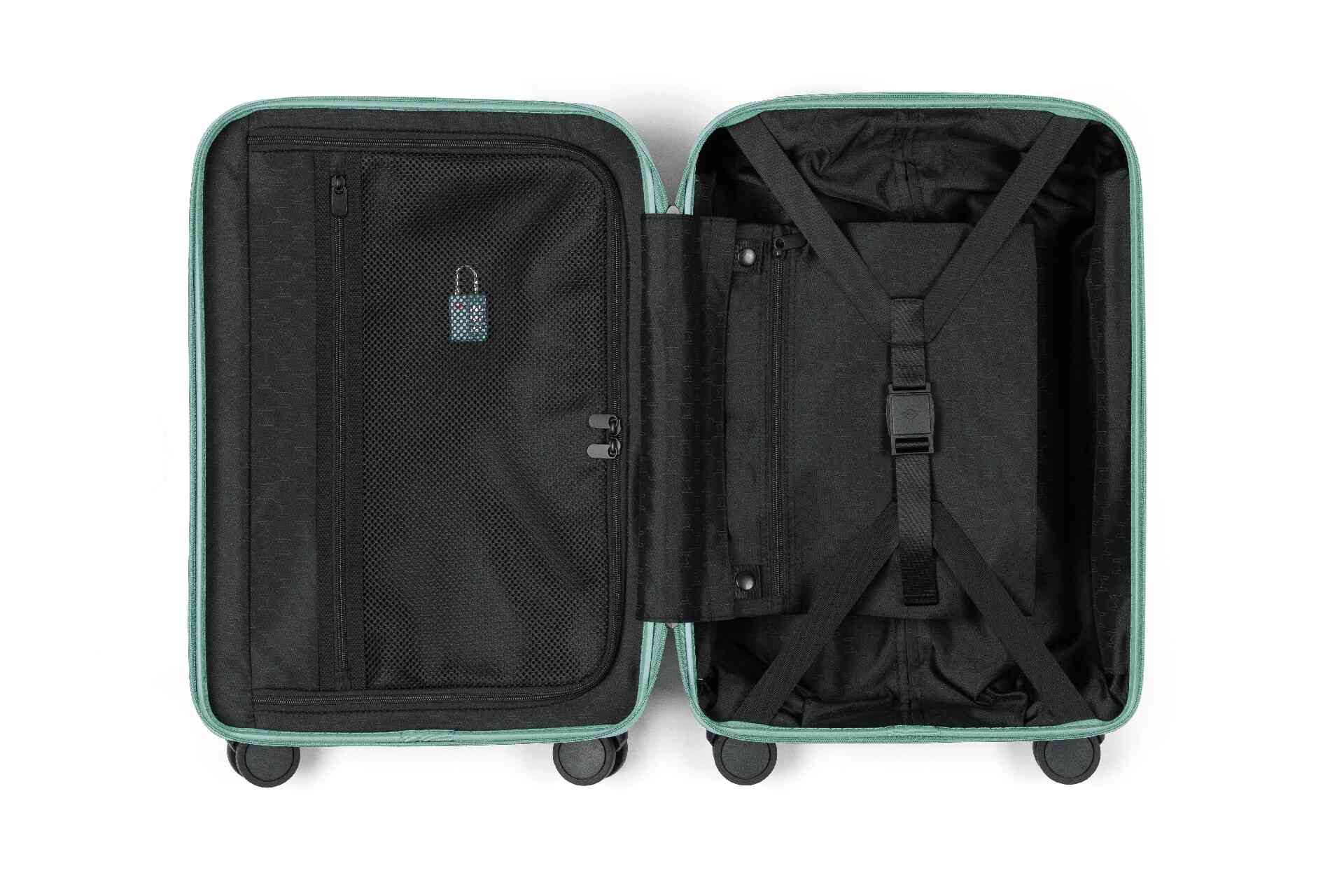 MINI Debossed Wing Logo Cabin Trolley Ocean Wave Green view 3