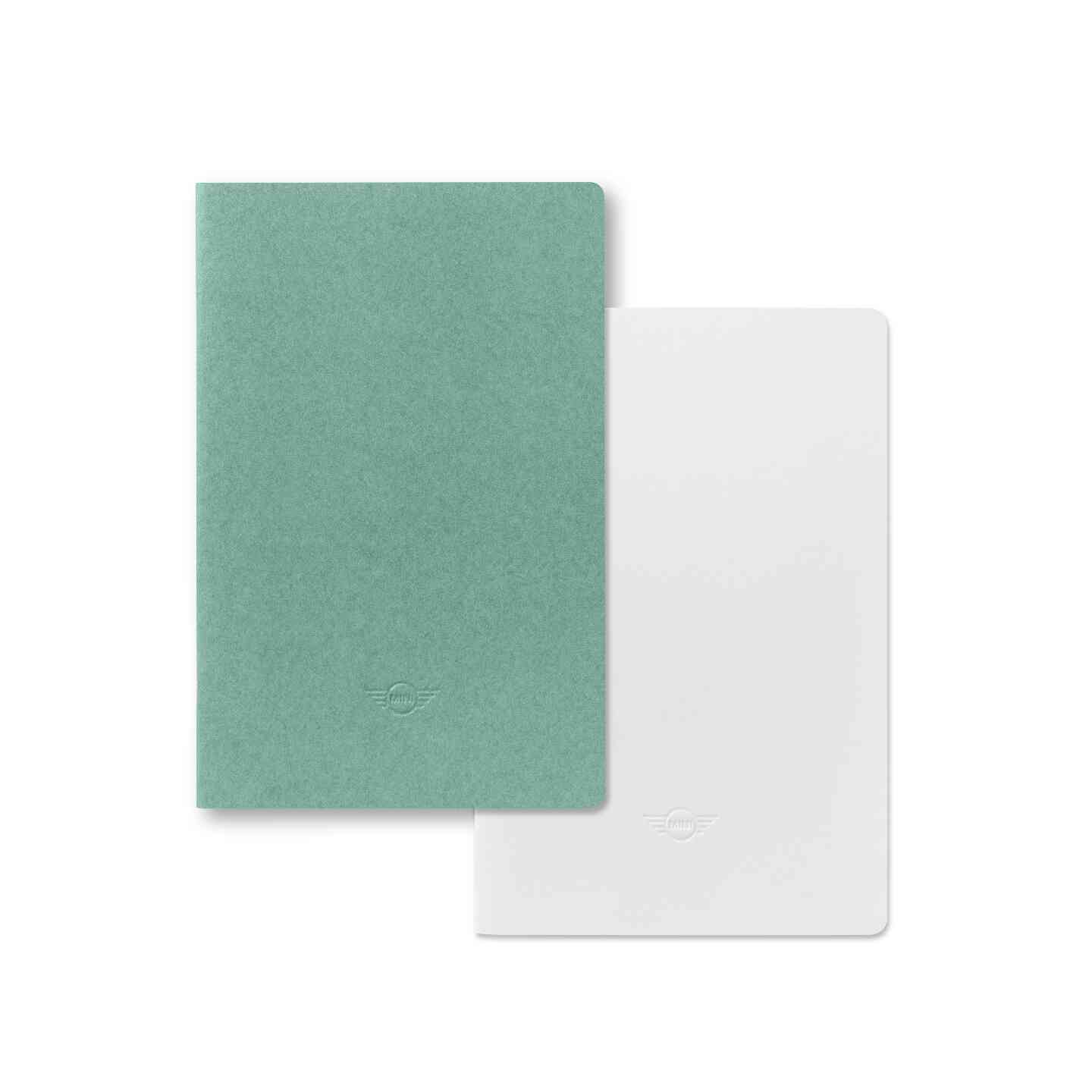 MINI Notebook White Ocean Wave Green