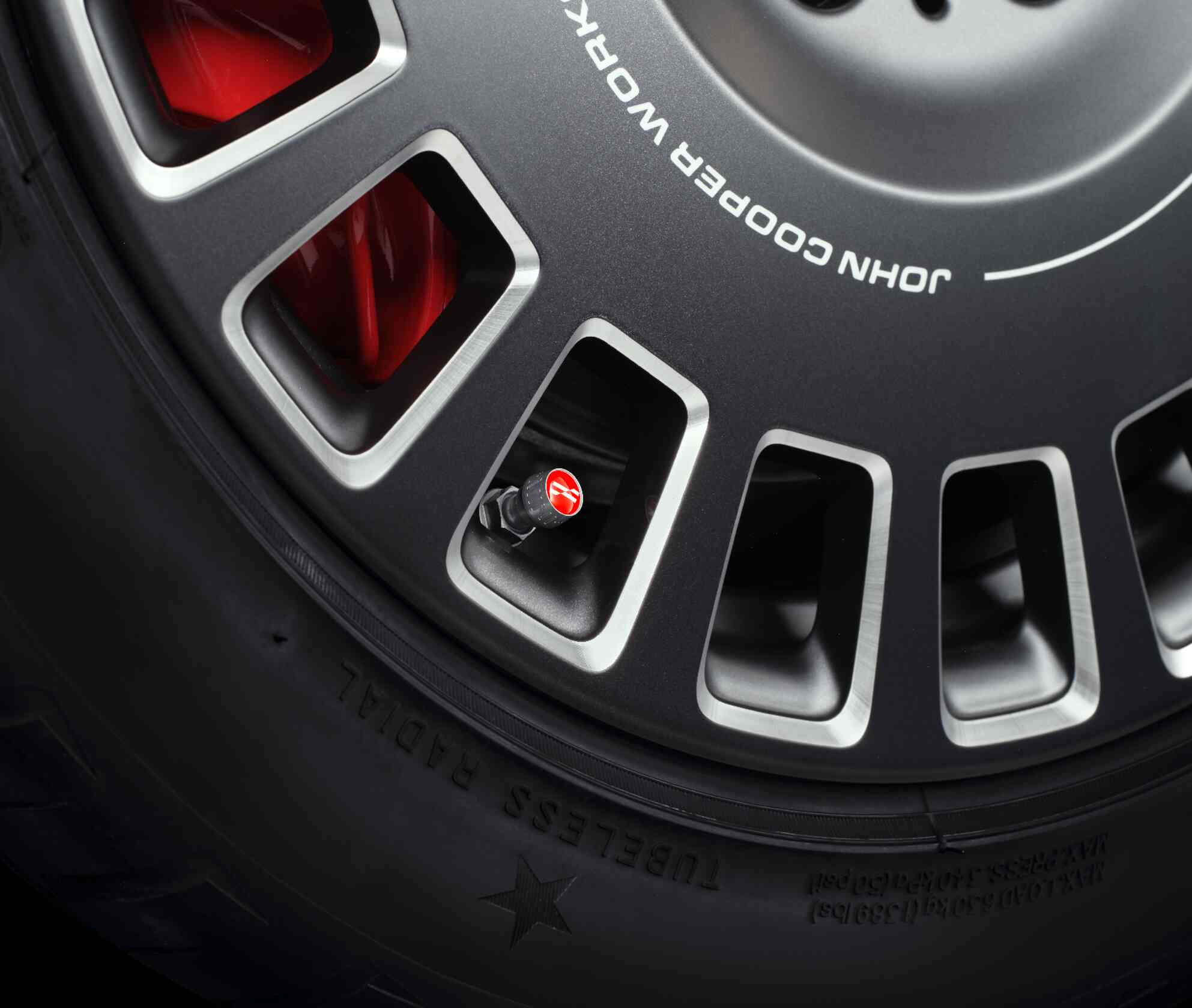 JCW Red Valve Caps