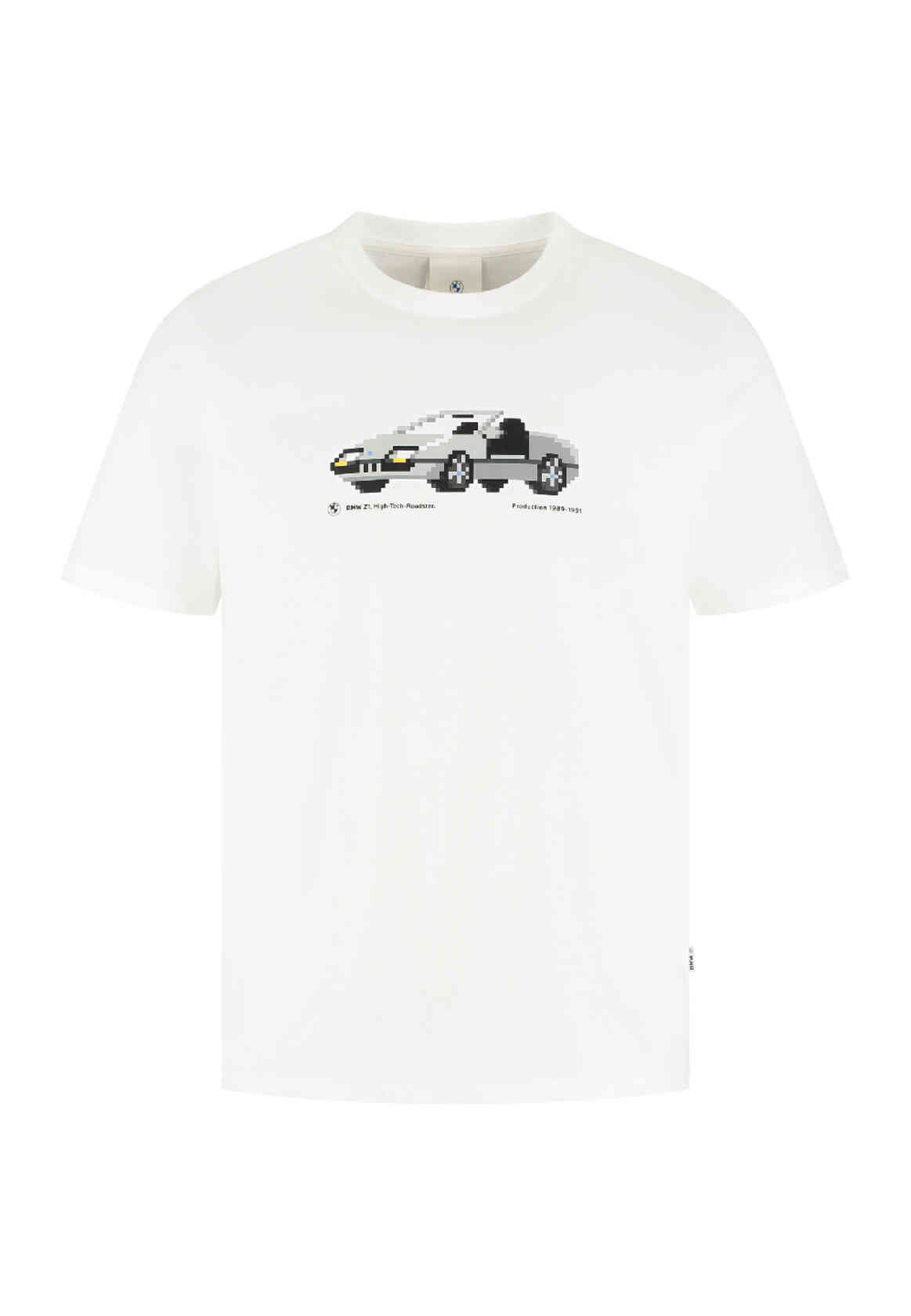 BMW T-Shirt Z1 Pixel Print Unisex White