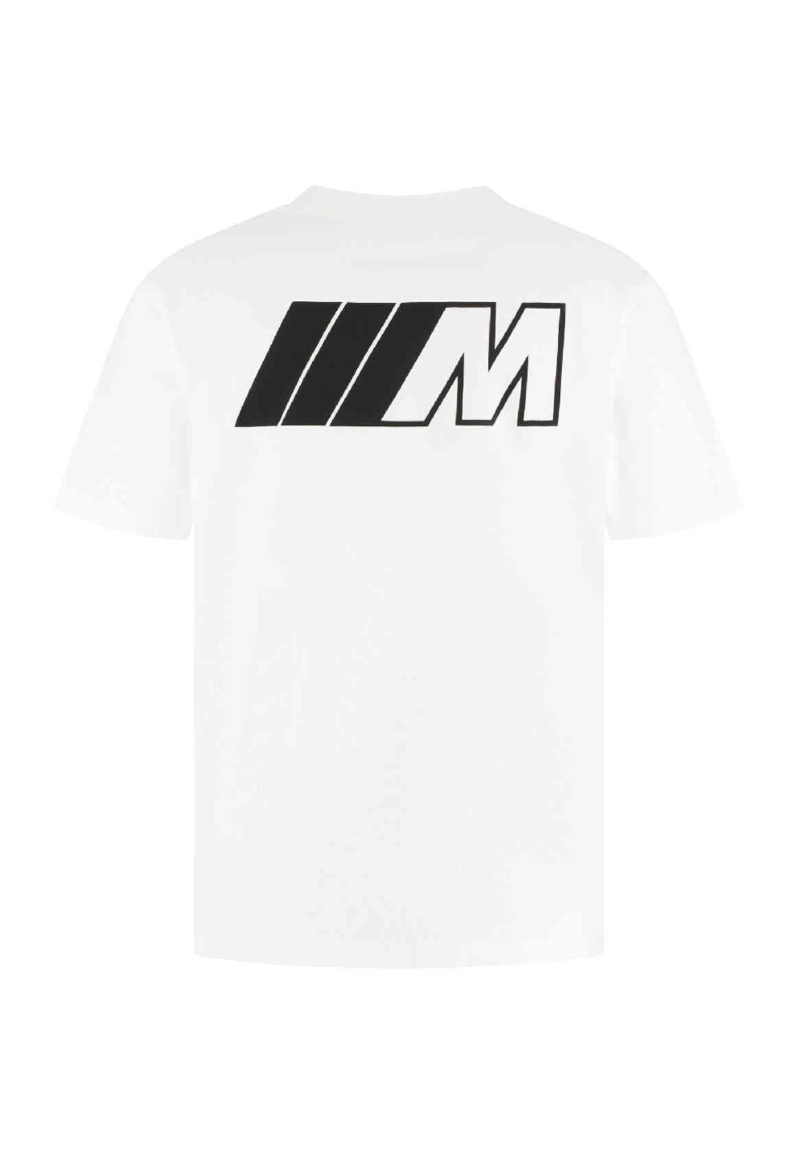 BMW M T-Shirt Logo Reverse Unisex White view 2