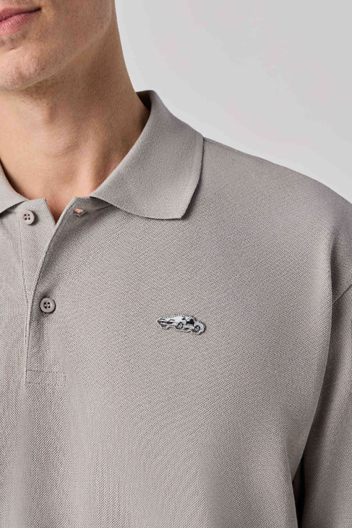BMW Poloshirt Z1 Pixel Car Oversized Grey view 4