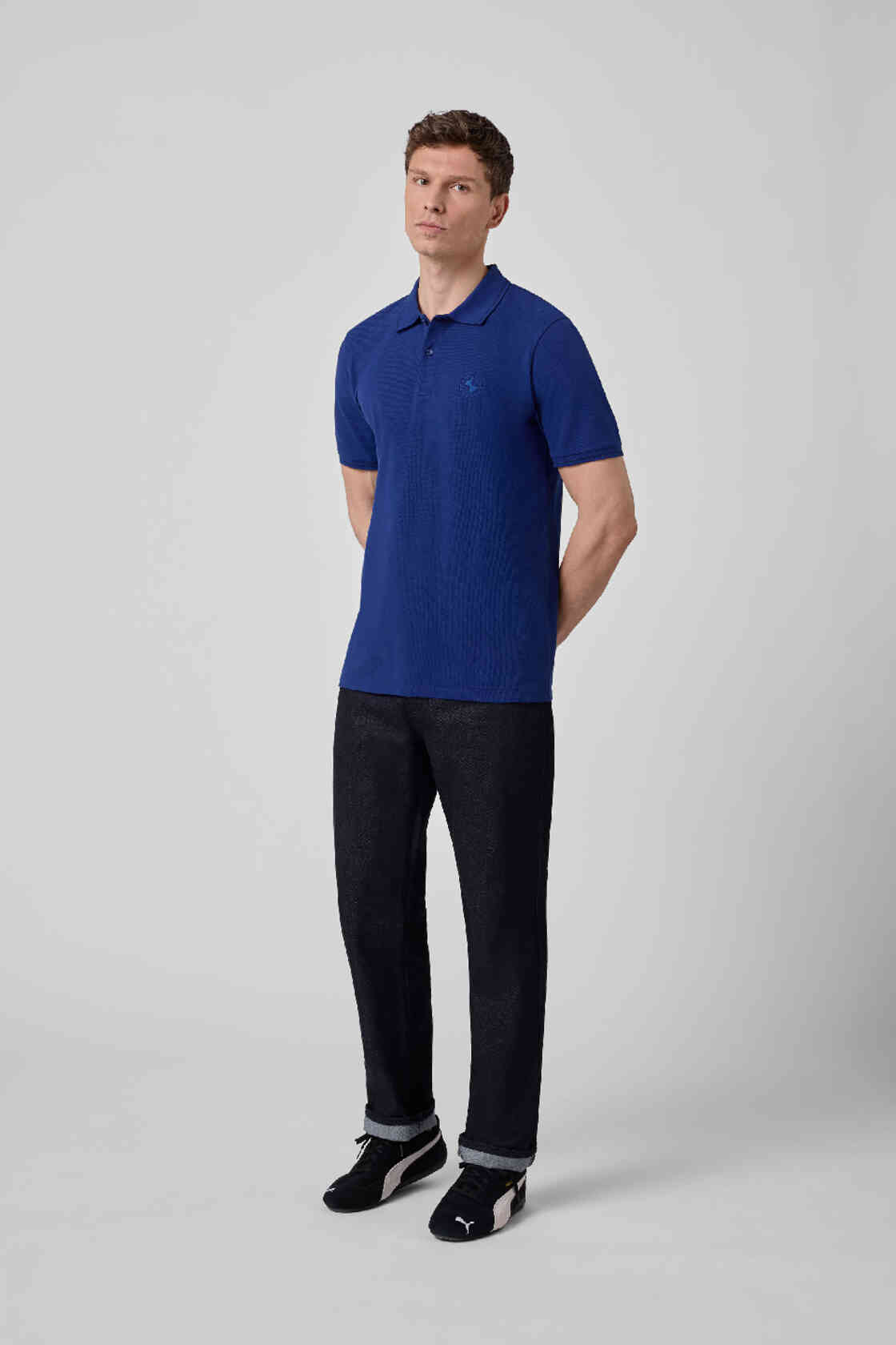 BMW Poloshirt Mens Blue view 2