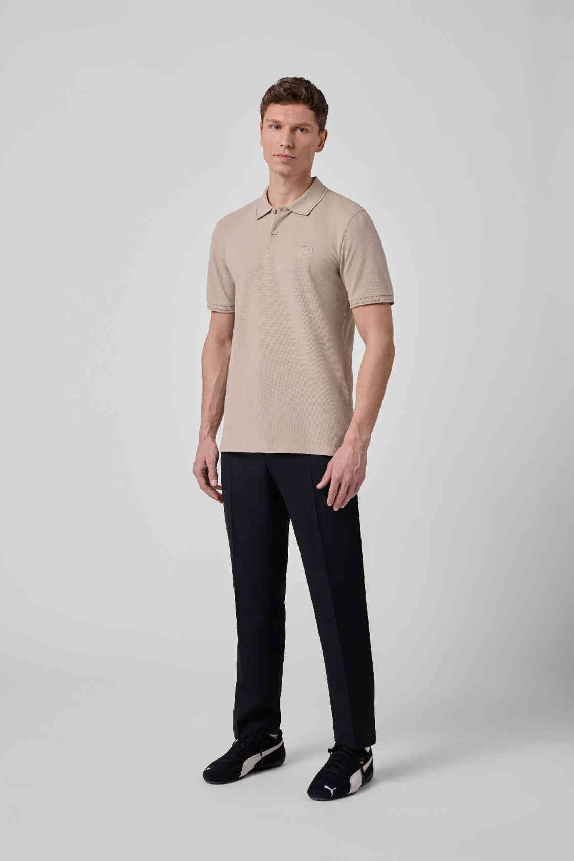 BMW Poloshirt Mens Beige view 3