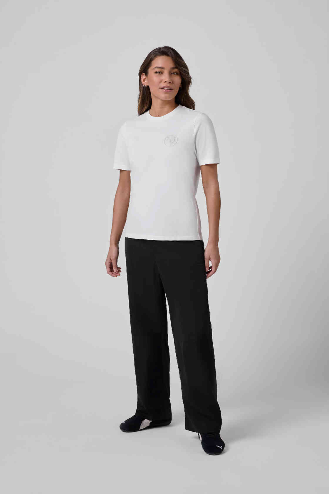 BMW T-Shirt Logo Embossed Womens White view 2