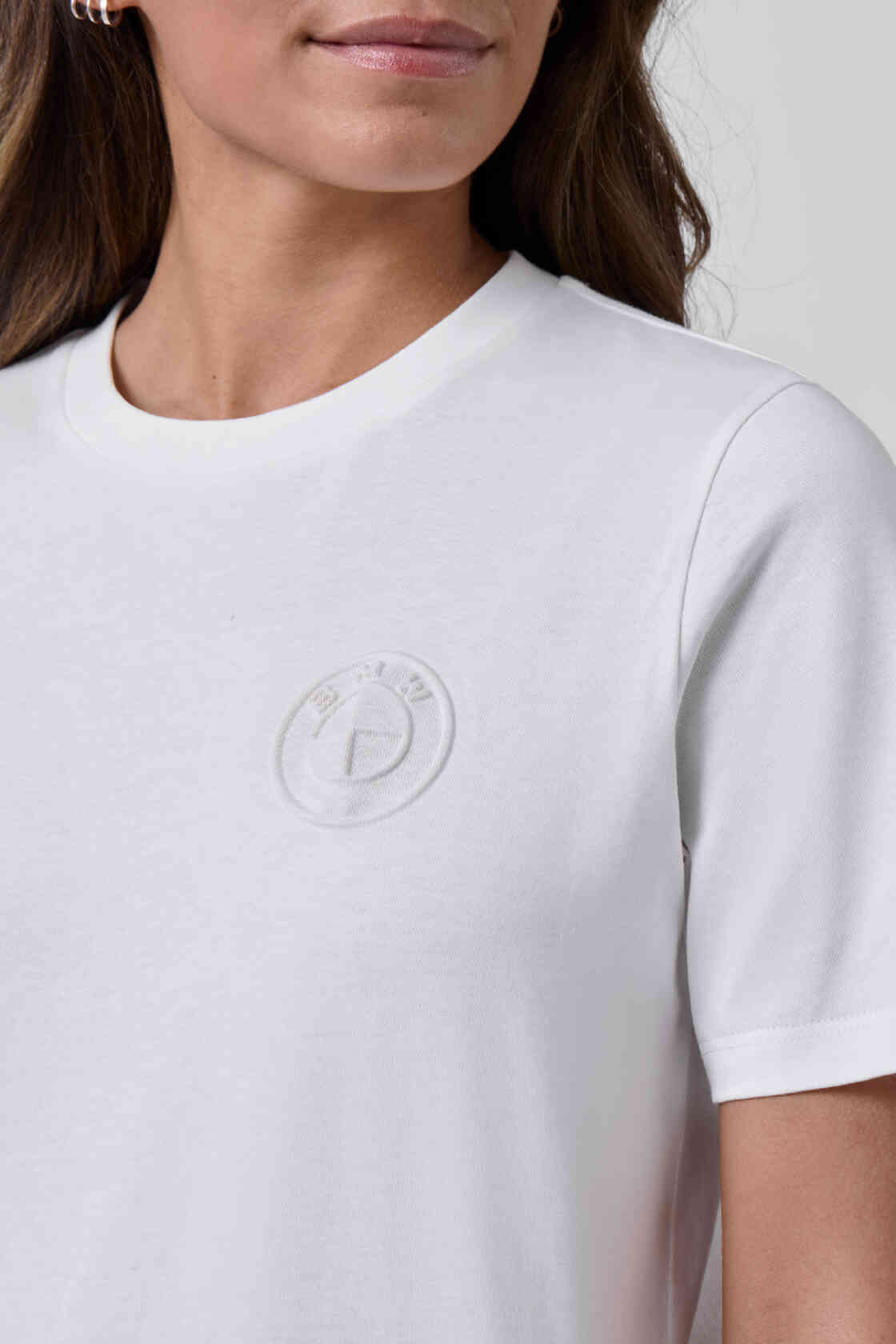 BMW T-Shirt Logo Embossed Womens White view 5