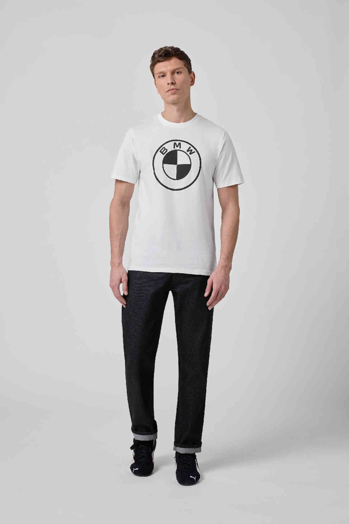 BMW Unisex T-Shirt Logo White Regular Fit view 3