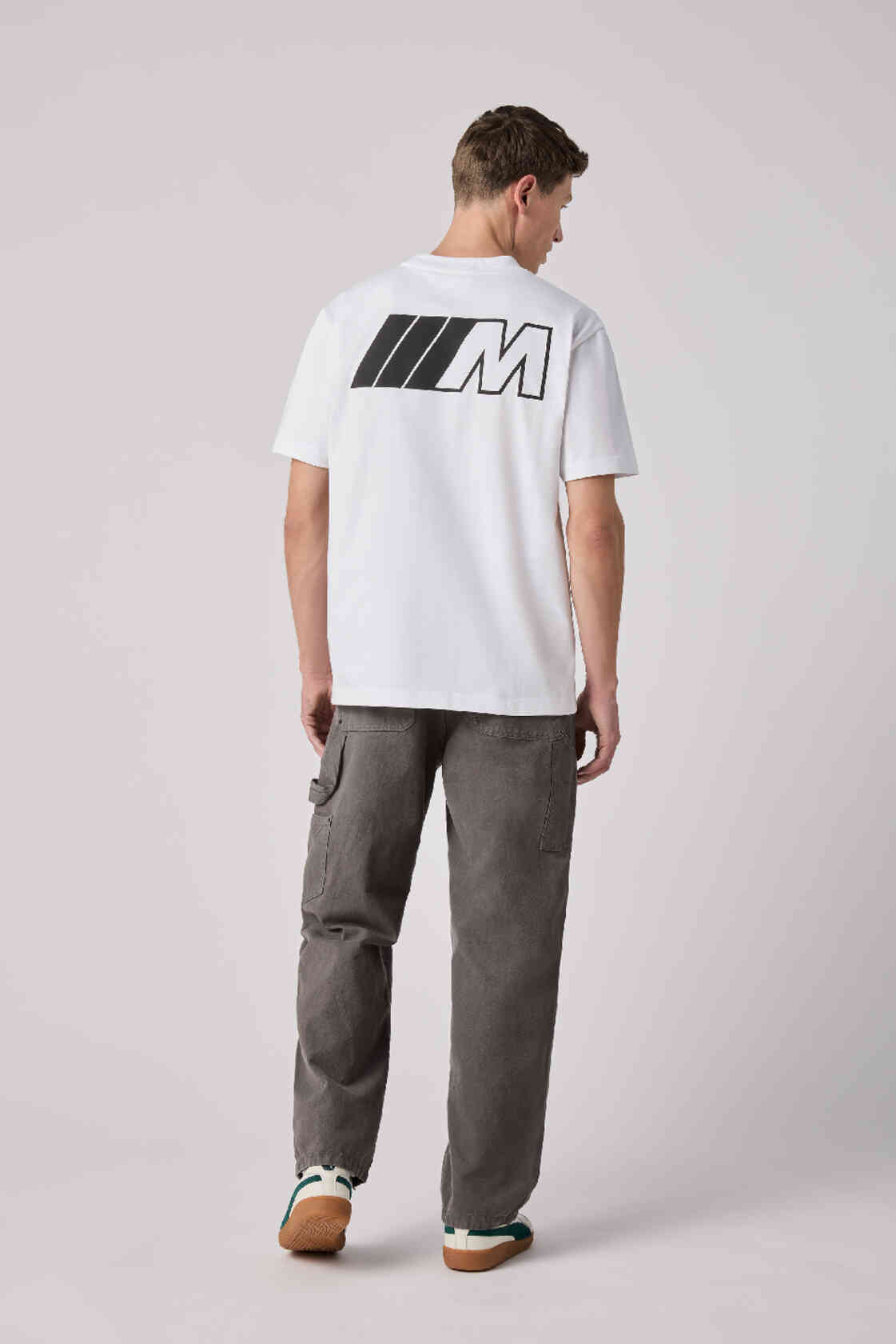 BMW M T-Shirt Logo Reverse Unisex White view 3