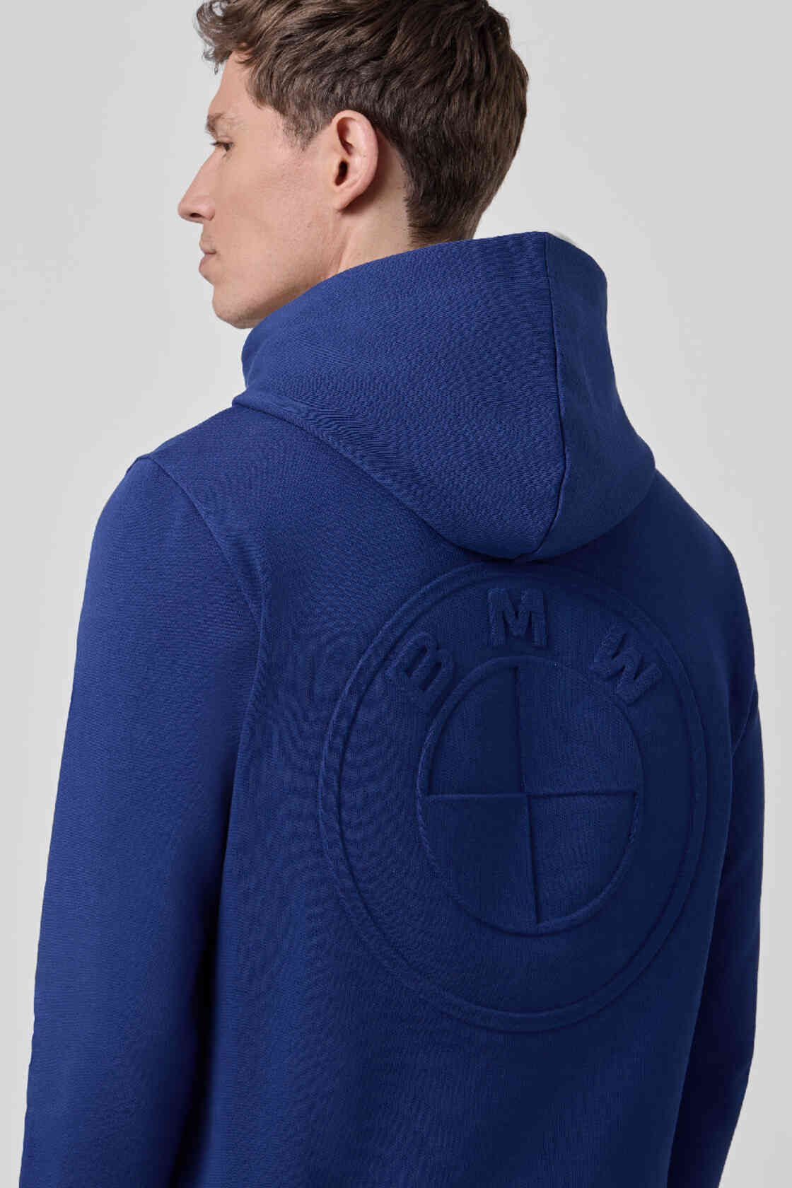 BMW Sweathoodie Logo Embossed Unisex Blue view 4
