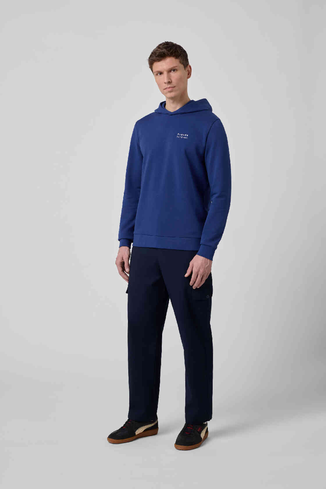 BMW Sweathoodie Logo Embossed Unisex Blue view 3