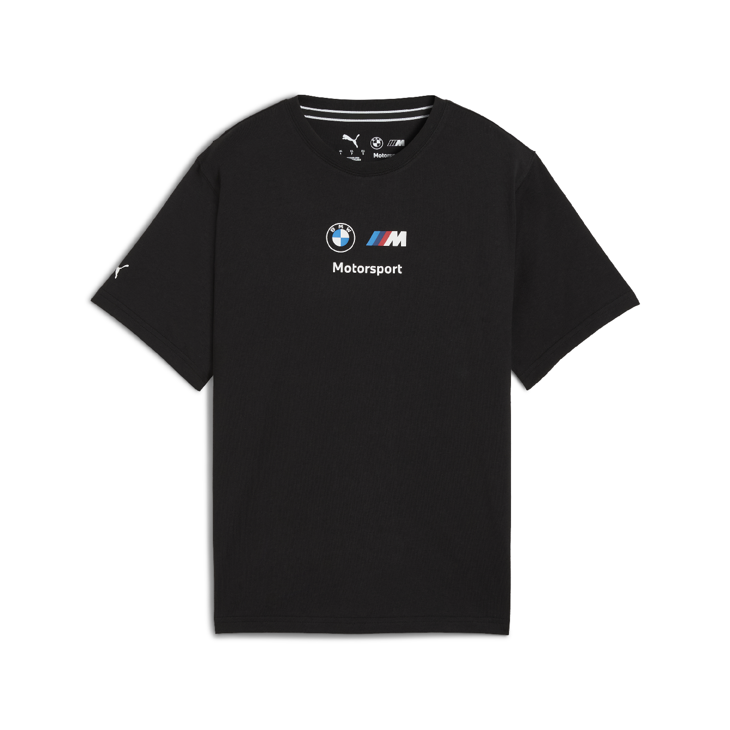 PUMA BMW M Motorsport Women's Essential Logo Tee II Black Relaxed Fit