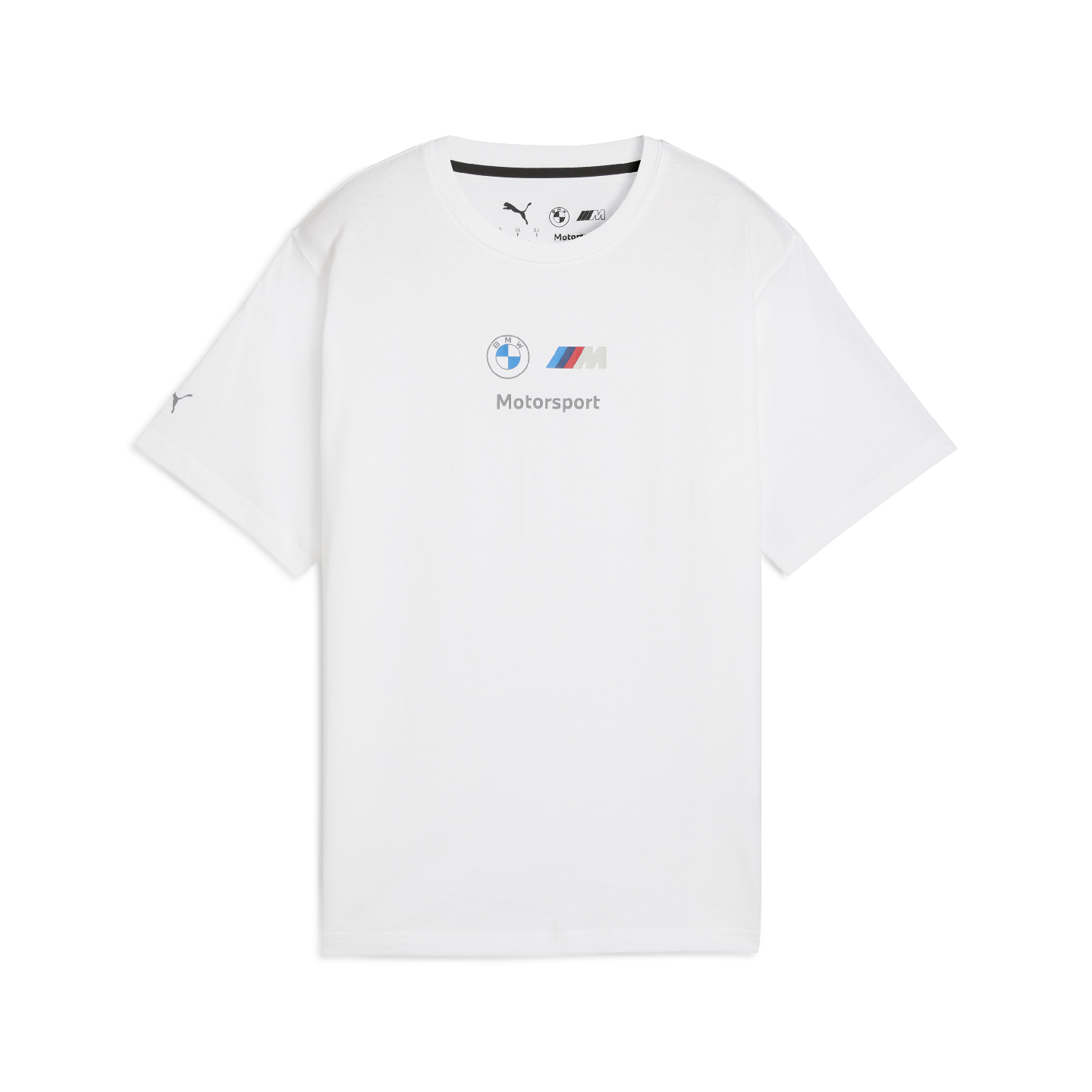 PUMA BMW M Motorsport Women's Essential Logo Tee II White Relaxed Fit