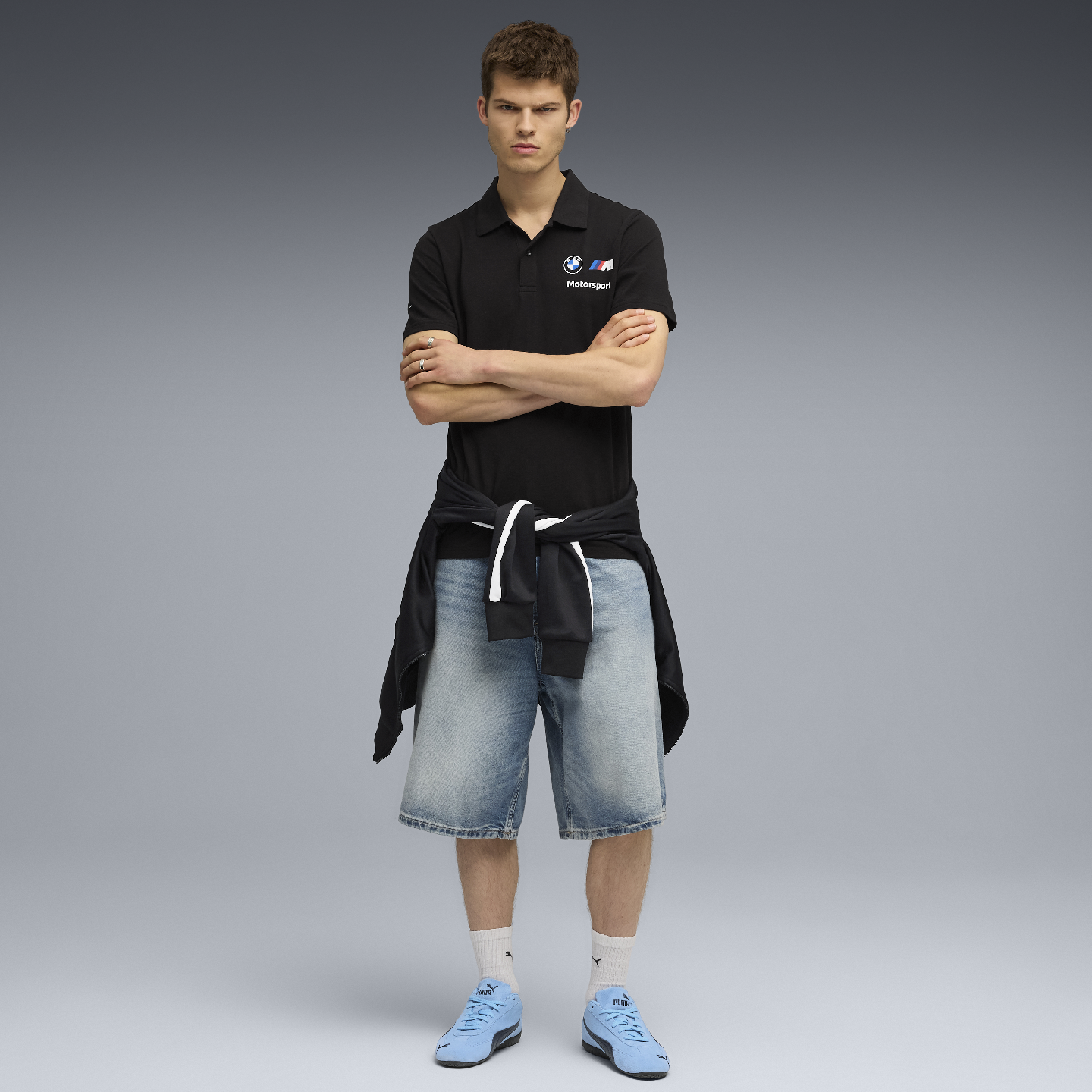 PUMA BMW M Motorsport Men’s Essential Polo II Black Regular Fit view 5