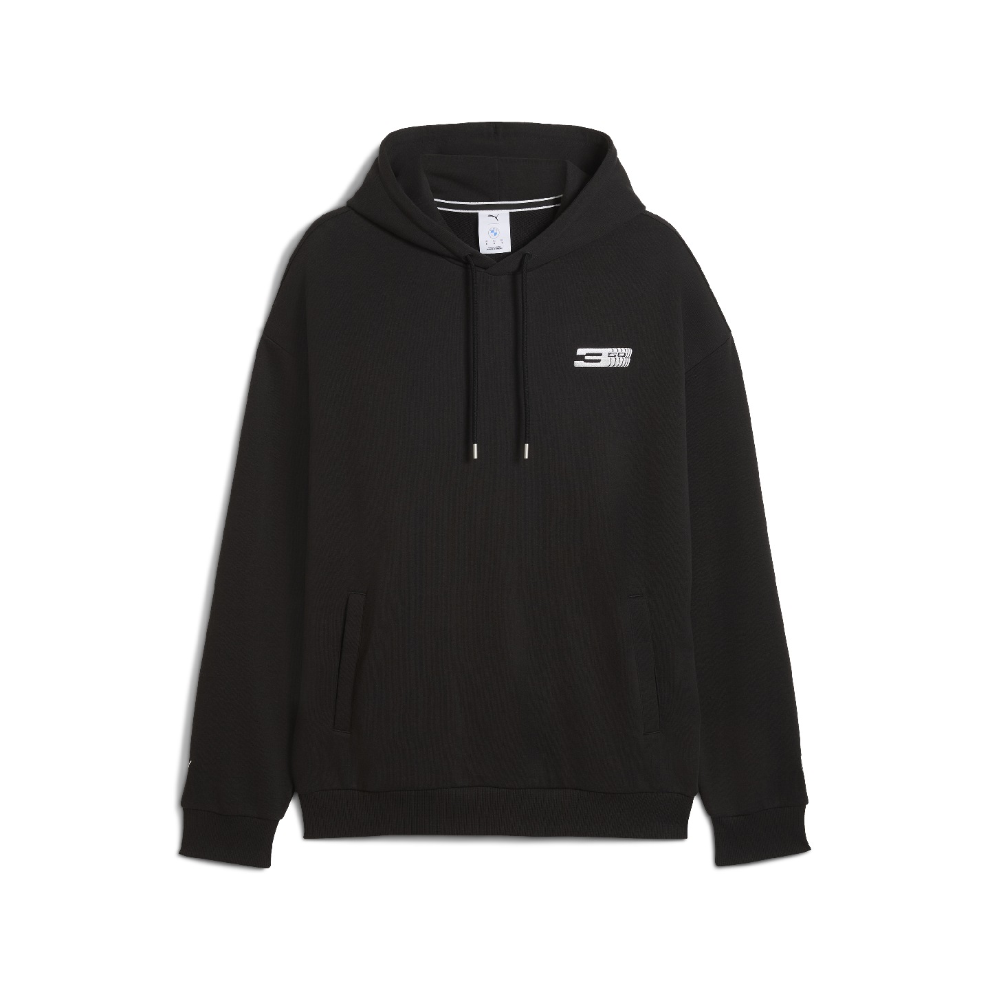 PUMA BMW 50 Years of 3 Series Unisex Slogan Hoodie Black Relaxed Fit
