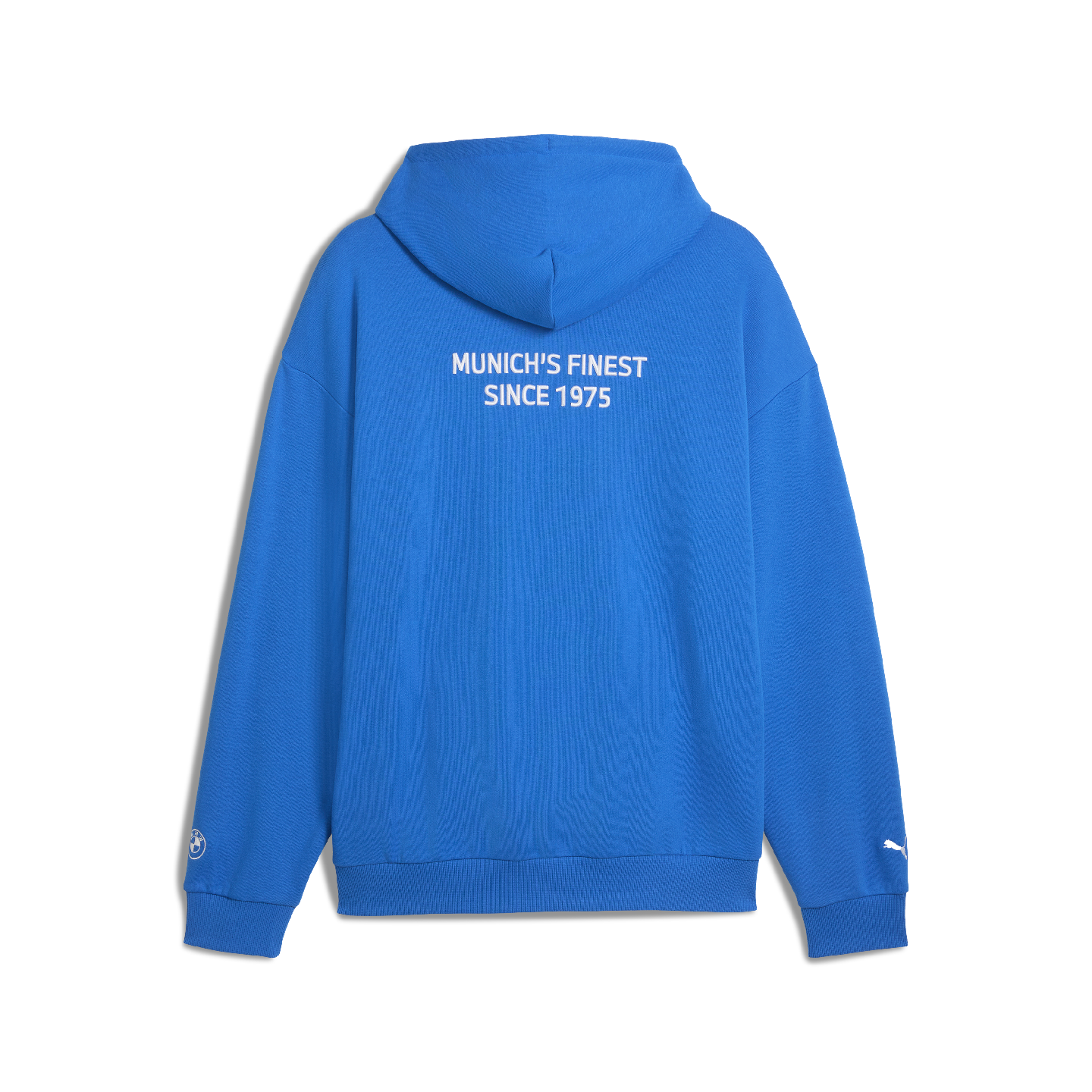 PUMA BMW 50 Years of 3 Series Unisex Slogan Hoodie Blue Relaxed Fit view 2