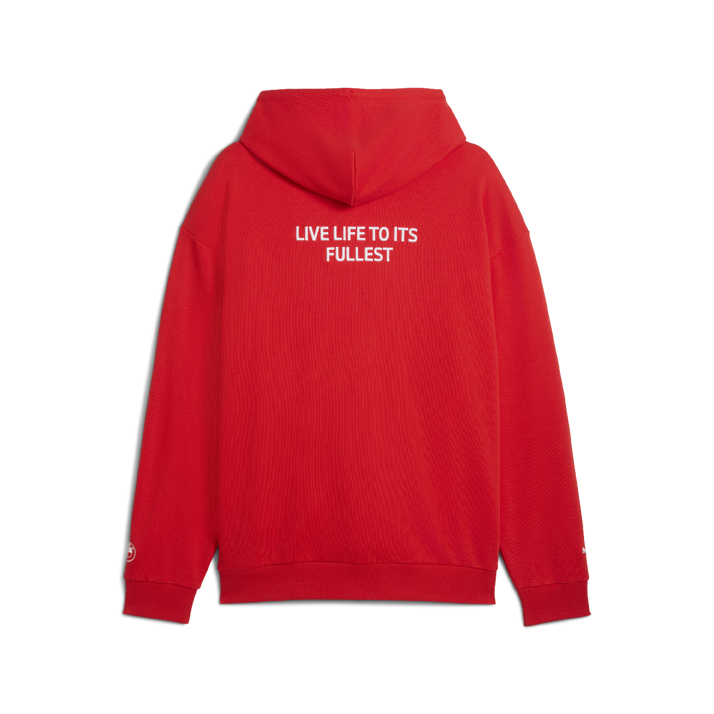 PUMA BMW 50 Years of 3 Series Unisex Slogan Hoodie Red Relaxed Fit view 2