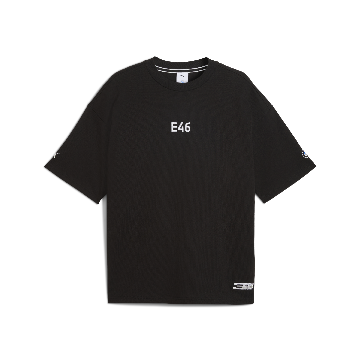 PUMA BMW 50 Years of 3 Series E46 Graphic Car Unisex T-Shirt Black Relaxed Fit view 2