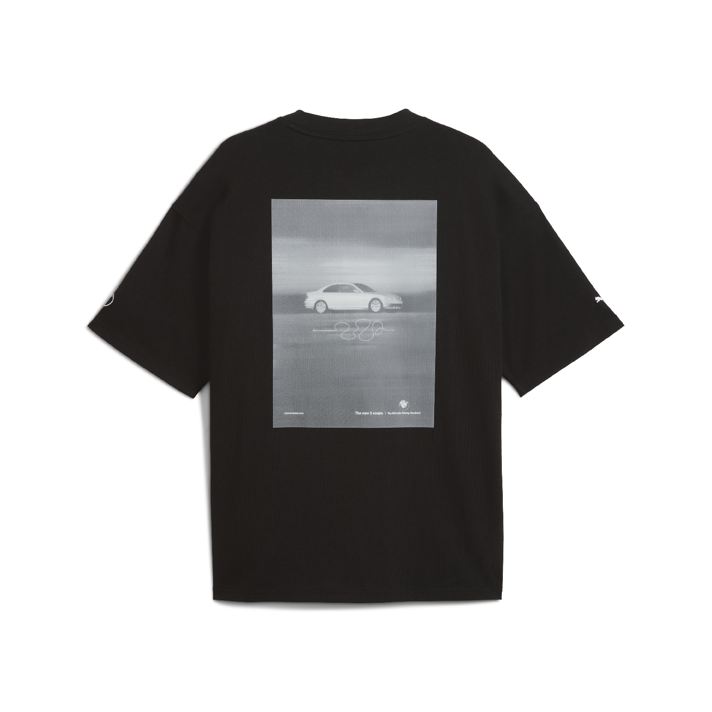 PUMA BMW 50 Years of 3 Series E46 Graphic Car Unisex T-Shirt Black Relaxed Fit