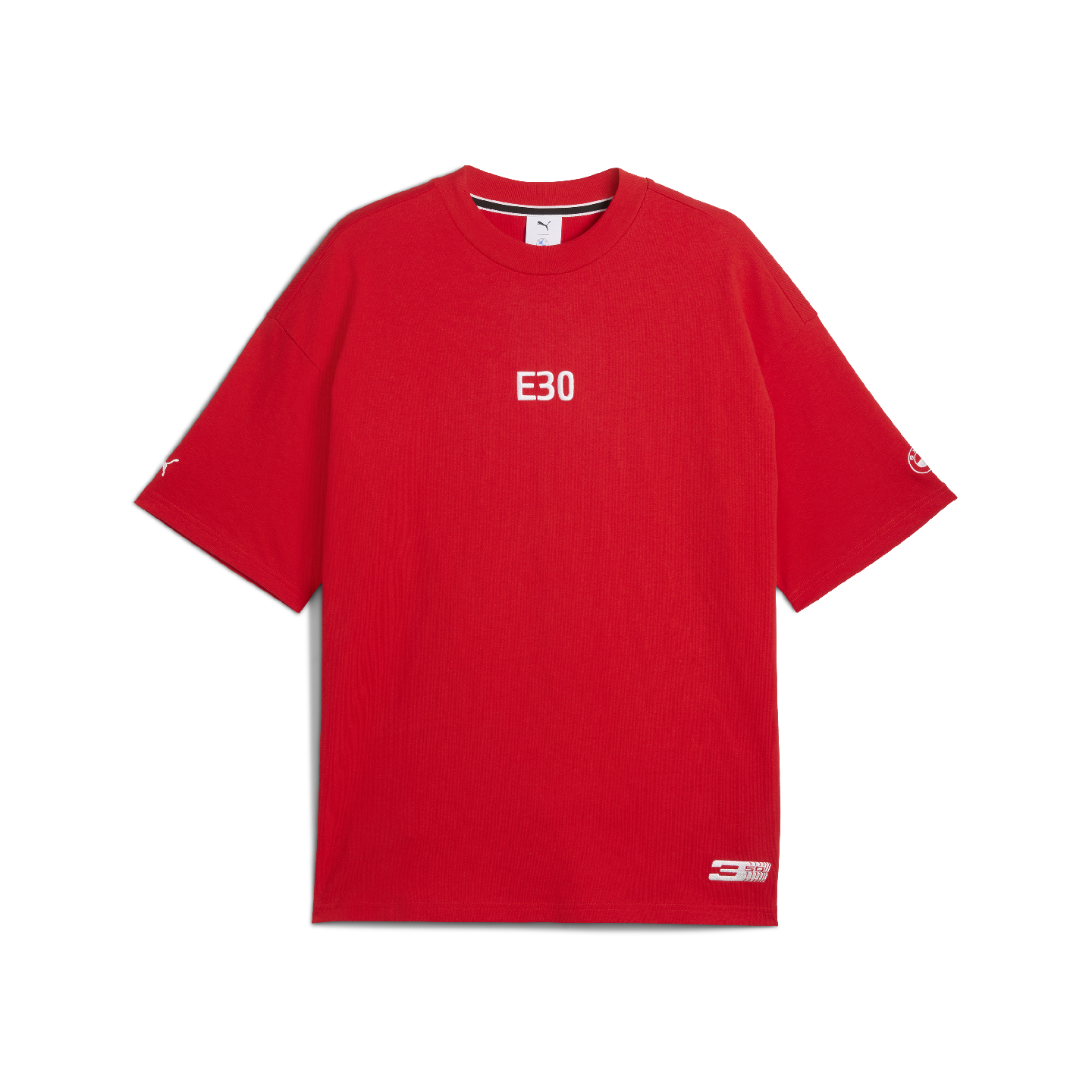 PUMA BMW 50 Years of 3 Series E30 Graphic Car Unisex T-Shirt Red Relaxed Fit view 2