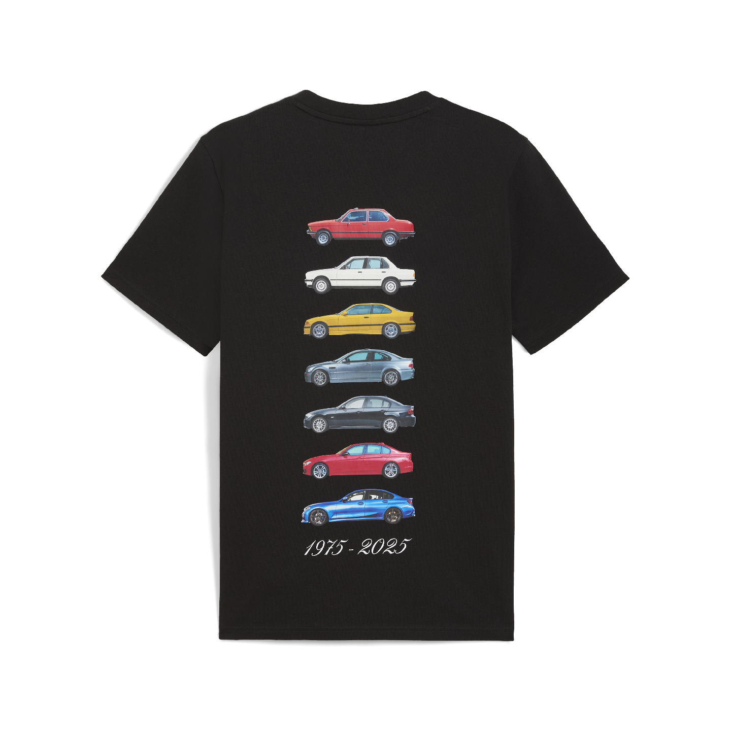 PUMA BMW 50 Years of 3 Series Unisex Graphic Car T-Shirt Black Relaxed Fit