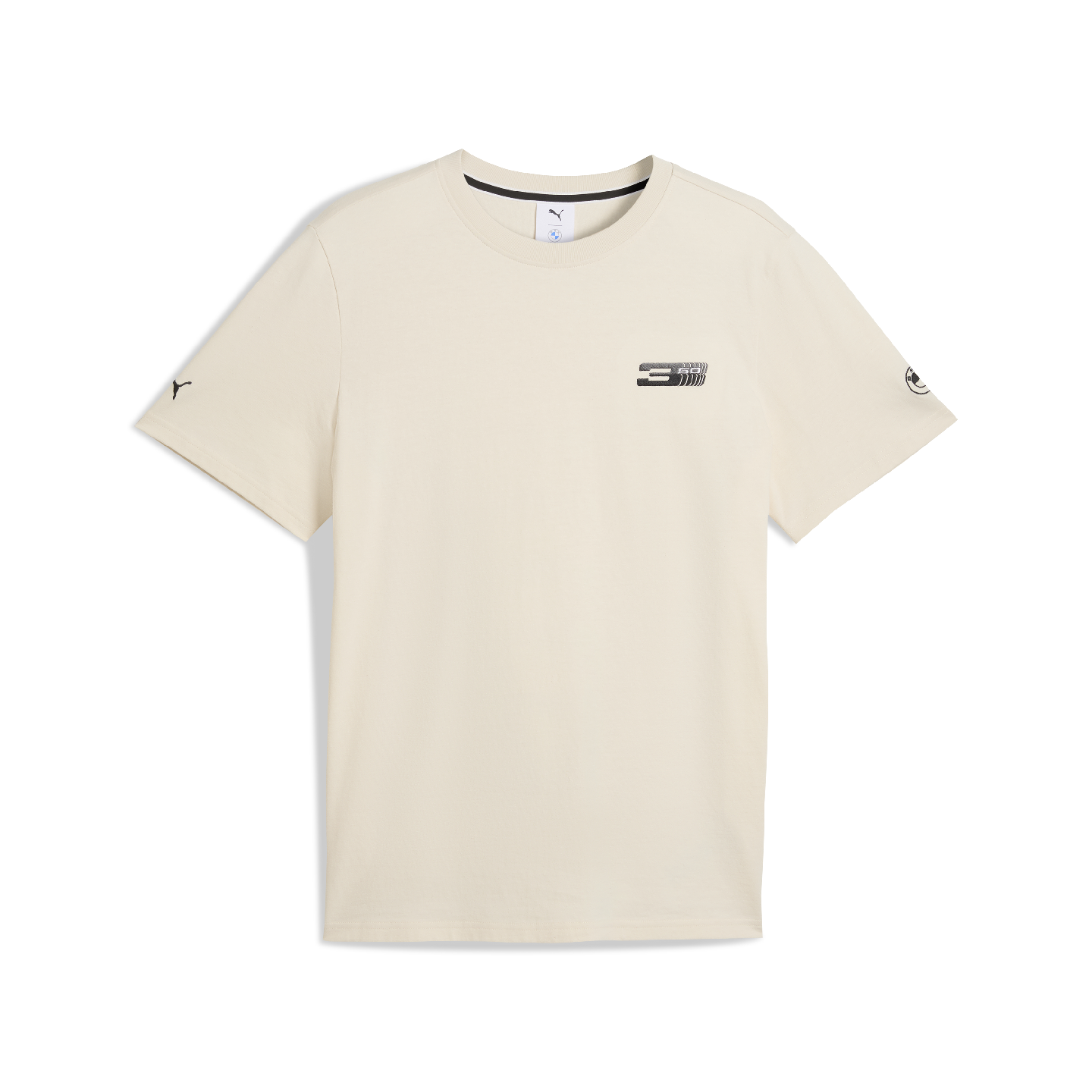 PUMA BMW 50 Years of 3 Series Graphic Car Unisex T-Shirt Beige Relaxed Fit view 2