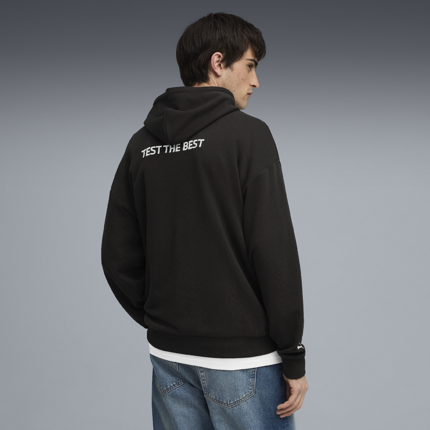 PUMA BMW 50 Years of 3 Series Unisex Slogan Hoodie Black Relaxed Fit view 6