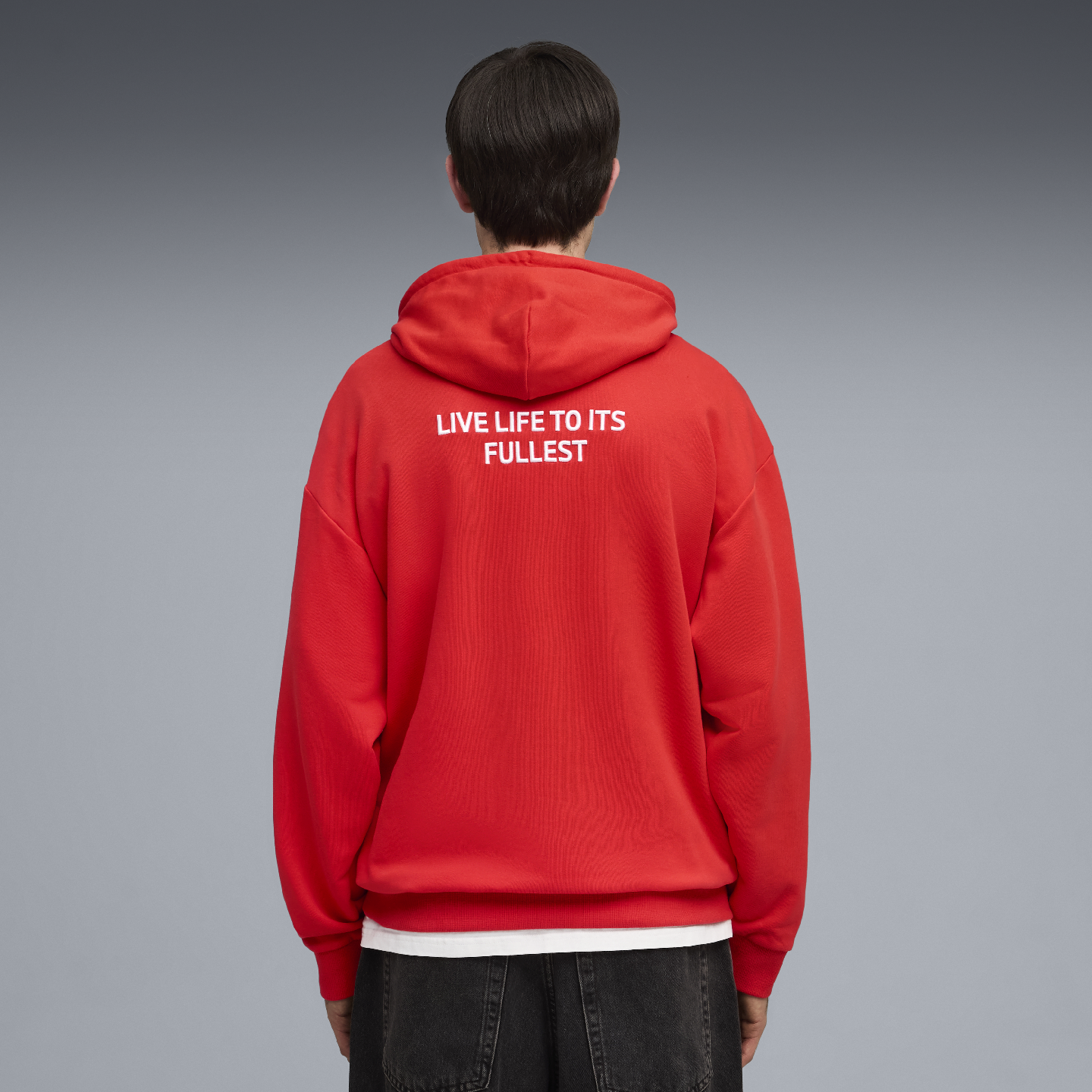 PUMA BMW 50 Years of 3 Series Unisex Slogan Hoodie Red Relaxed Fit view 5