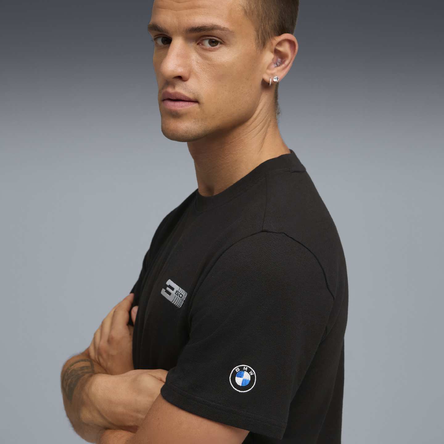 PUMA BMW 50 Years of 3 Series Unisex Graphic Car T-Shirt Black Relaxed Fit view 5