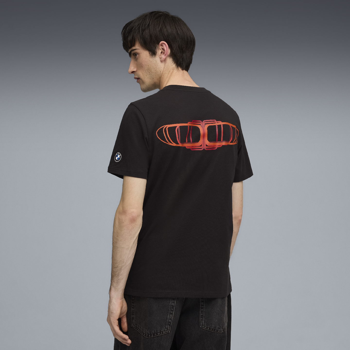 PUMA BMW 50 Years of 3 Series Graphic Car Unisex T-Shirt Black Relaxed Fit view 3
