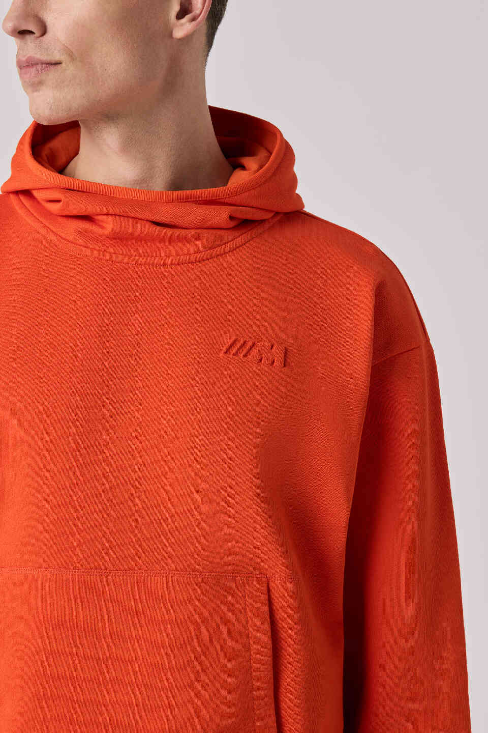 BMW M Unisex Sweathoodie Logo Reverse Orange Oversized Fit view 4