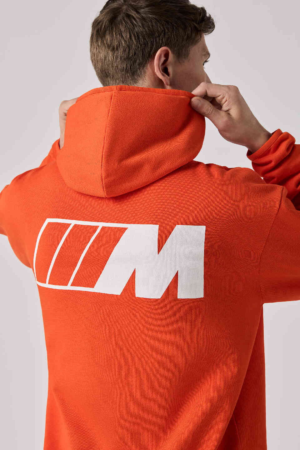 BMW M Unisex Sweathoodie Logo Reverse Orange Oversized Fit view 6