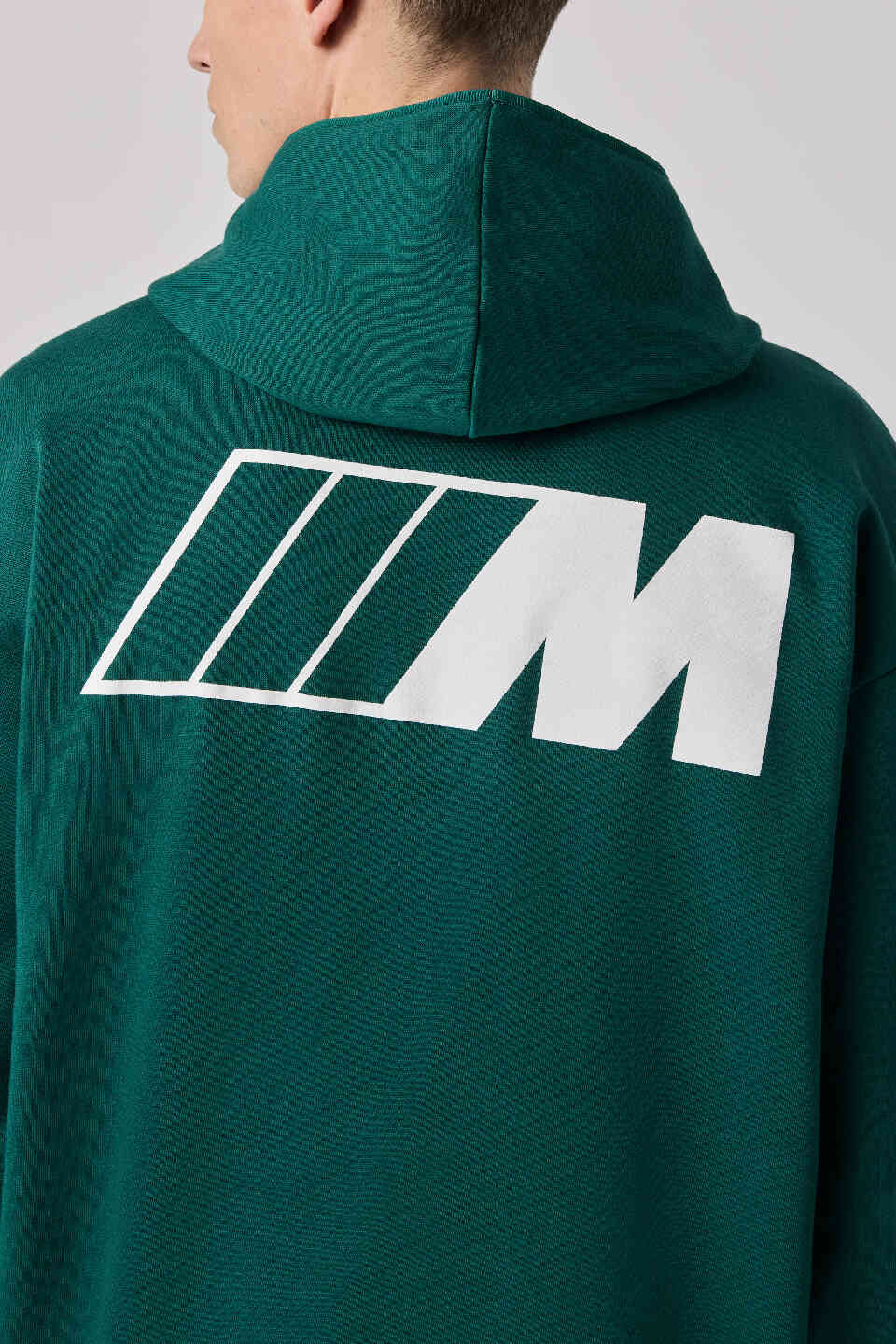 BMW M Unisex Sweathoodie Logo Reverse Green Oversized Fit view 5