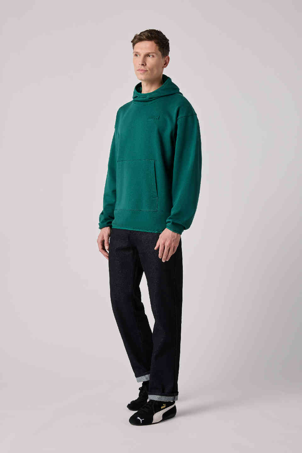 BMW M Unisex Sweathoodie Logo Reverse Green Oversized Fit view 6