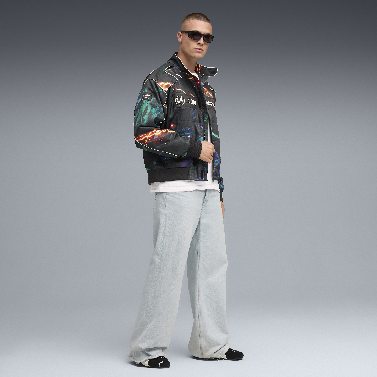 PUMA BMW M Motorsport Cao Fei Unisex  Racer Jacket Black Relaxed Fit view 7