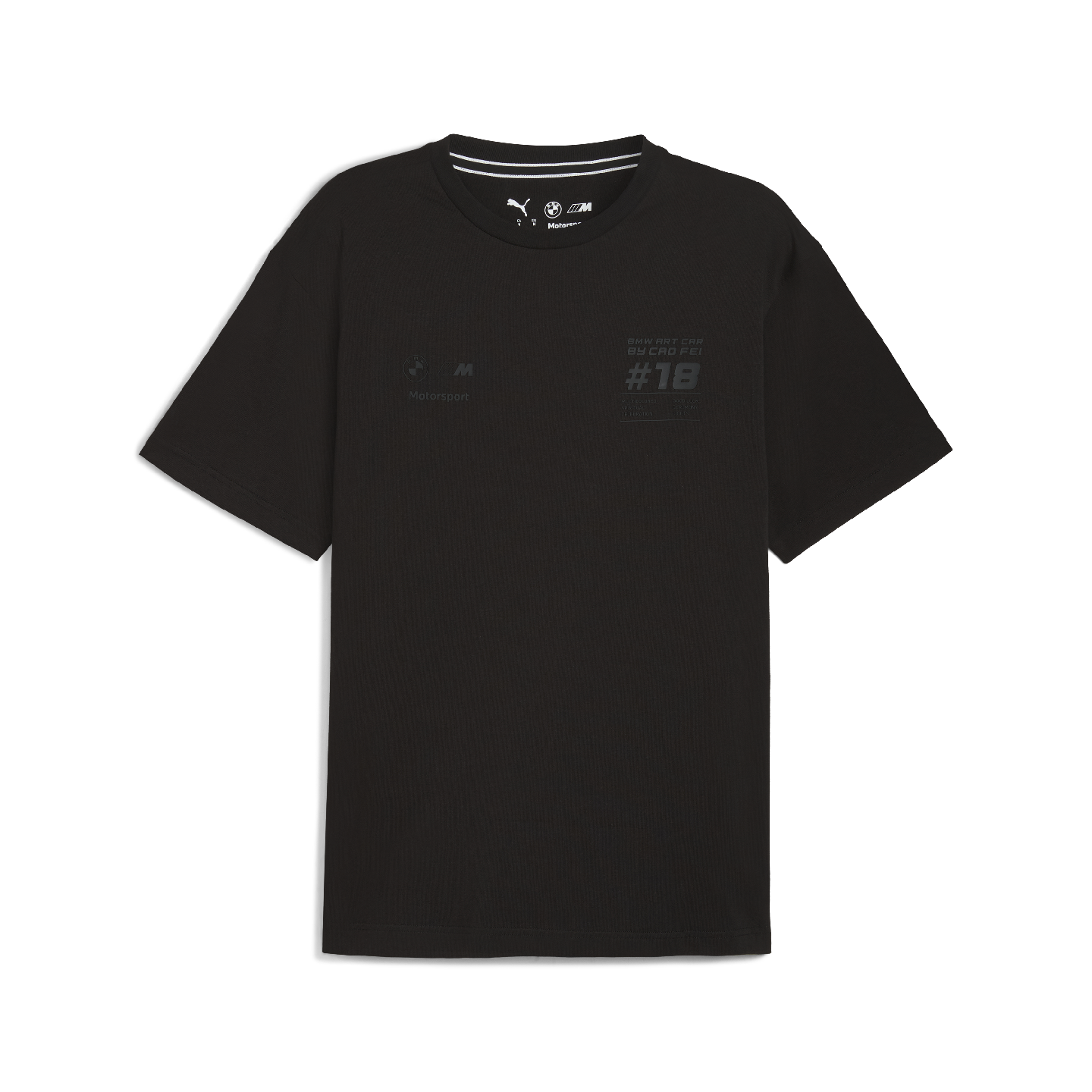 PUMA BMW M Motorsport Cao Fei Unisex  Racer Tee Black Relaxed Fit view 2
