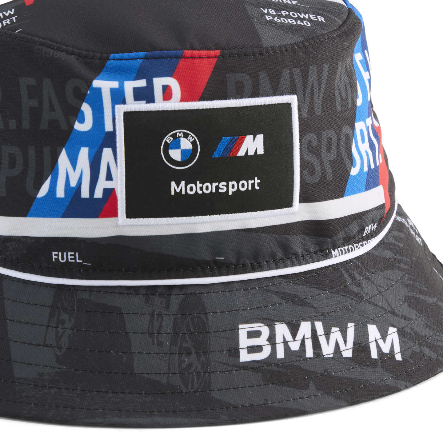 BMW M Motorsport AOP Bucket Hat Black All-Over Print view 3