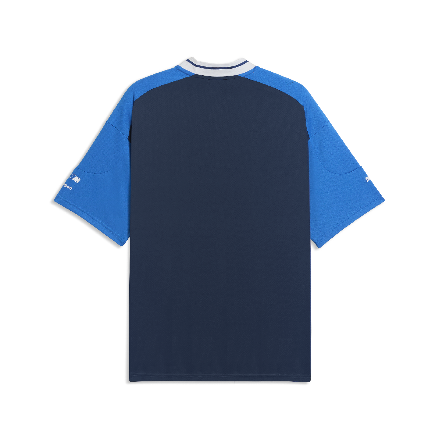 PUMA BMW M Motorsport Men's Lifestyle Jersey Short Sleeve Blue Oversized Fit view 2
