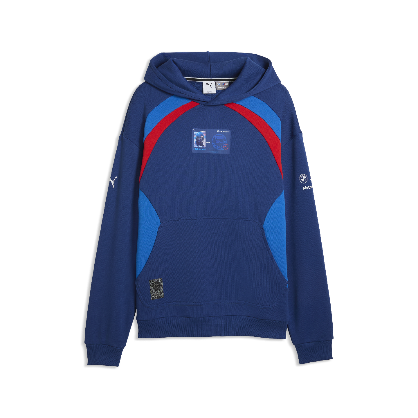  PUMA BMW M Motorsport Men's Lifestyle Hoodie Blue Relaxed Fit