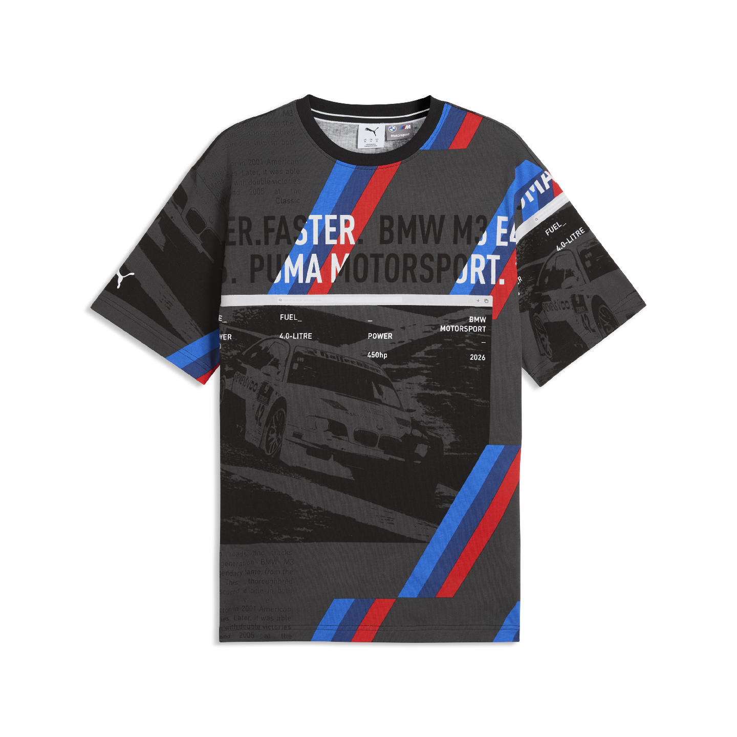 PUMA BMW M Motorsport Men's Sportswear AOP Tee Black Regular Fit