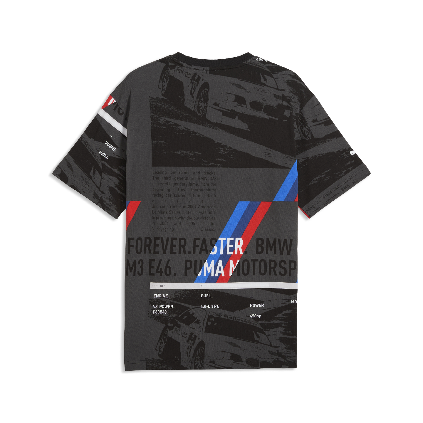 PUMA BMW M Motorsport Men's Sportswear AOP Tee Black Regular Fit view 2