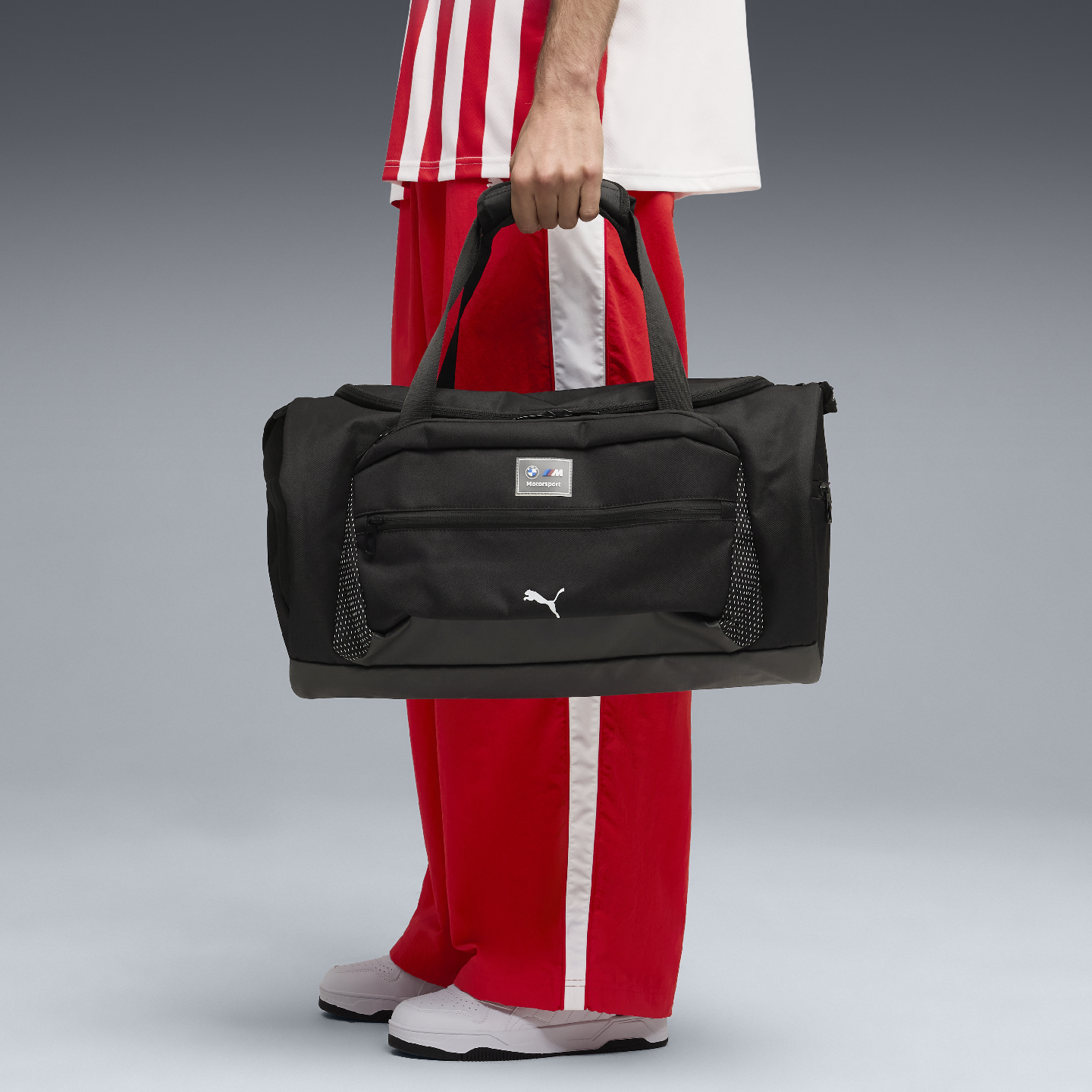 BMW M Motorsport Barrel Bag Black Adjustable Strap view 5